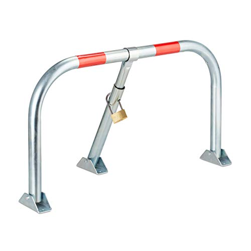 Relaxdays Barriera Parcheggio Acciaio 45x76x32 cm