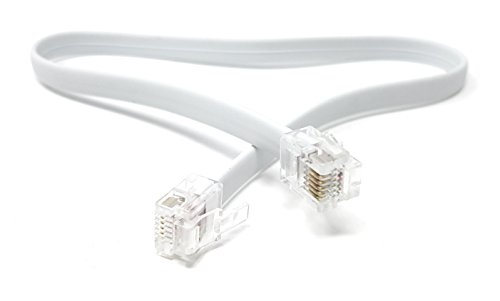 Maincore 30cm long FLAT RJ12 to RJ12 (6P6C) Cable Lead Cord / (p.s. RJ11 to RJ11 with 6 wire) (Available in 0.30m, 0.50, 2m, 3m, 5m, 10m) (0.30m)