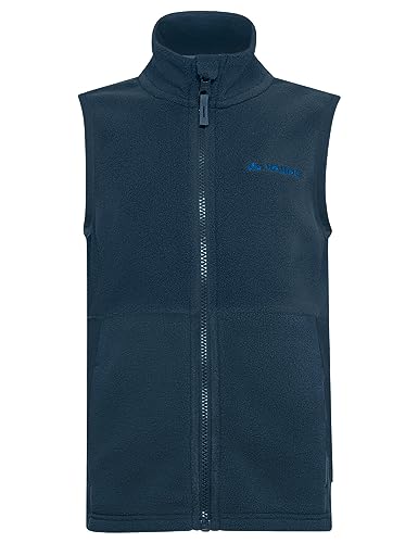 VAUDE Kinder Fleece Weste Kids Pulex Vest II, warm, weich, pflegeleicht und schnelltrocknend, dark sea, 158-164
