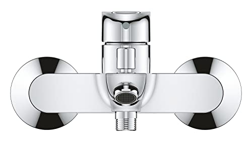 GROHE Start Edge, Wall Mounted Exposed Bath Mixer Tap (Metal Lever, 35 mm Ceramic Cartridge - Image 3