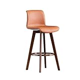  Tabourets de bar en bois, chaise de salle à manger rotative à 360 degrés dans la cuisine, chaise haute pour petit-déjeuner avec dossier rembourré en PU, tabouret de bar de style campagnard scand