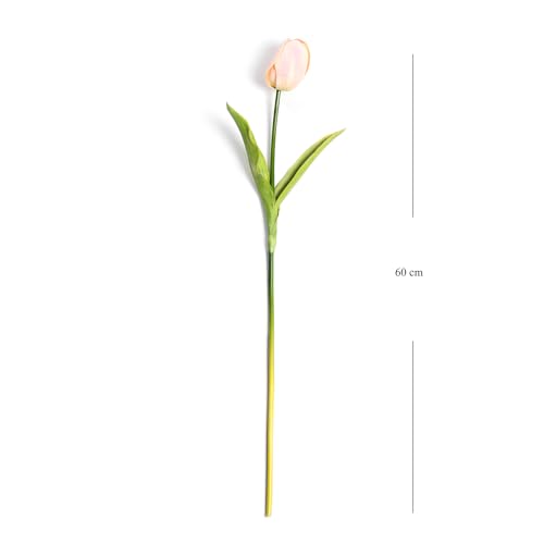 Image of Pure Home and Living Yellow Faux Tulip Spray 1 Piece