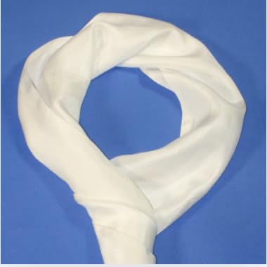 Dashing White Silk Aviator Scarf Pure 100% Silk – 8” x 60”4