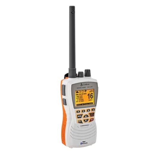 Cobra MR HH600WFLTBTGPS Handheld Floating VHF Radio 6 Watt, GPS, Bluetooth, Submersible, Noise Cancelling Mic, Backlit LCD Display, MemoryScan, White