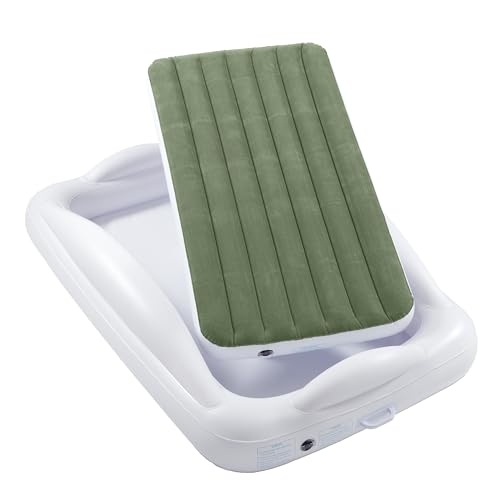 Hiccapop Inflatable Toddler Bed with Safety Bumpers Kids Travel Bed Navy product thumbnail 14