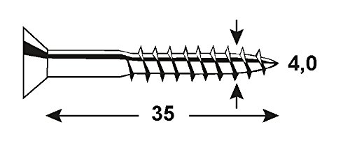 CONNEX KL3134035 Uni-Screws galv. 4,0x35, Multicolored, 4,0 x 35 mm - Image 2