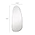 Broojo Irregular Wall Mirror Asymmetrical Accent Wall Mounted Mirror 19.6 x 47 Inch for Living Room Bathroom Entryway, Shaped Dressing Mirror for Wall, Eggplant Type