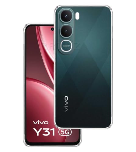 Image of Soft Silicone TPU Flexible Back Cover Compatible with Vivo Y31 5G