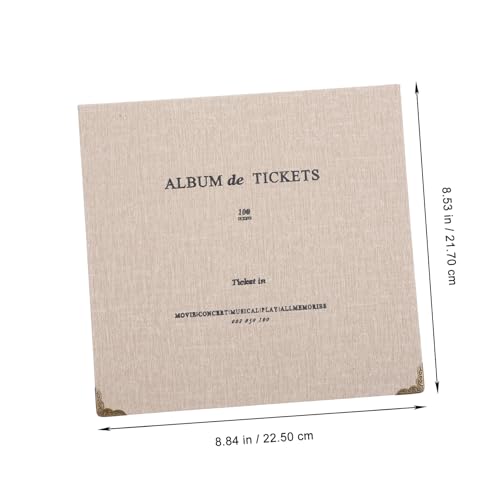 NUOBESTY Álbum Libro para Tickets para Organizador de Tickets de Cine, Avión y Tren, Portador de Tarjetas de Hojas Sueltas de 8.85X8.54X1.18 pulgadas, Almacenaje Portátil para Recuerdos y Souvenirs de Viaje miniatura 2