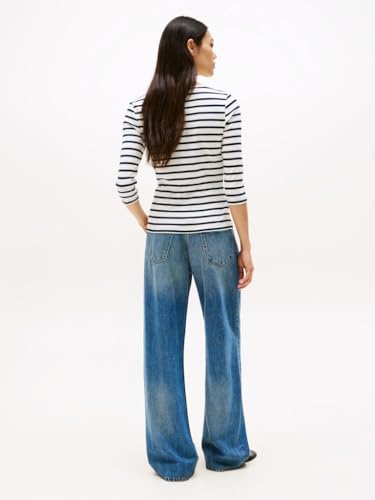 Miniatura 3 de Tommy Hilfiger Camiseta de manga larga Mujer New Cody Slim cuello barco
