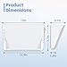 SUPEASY Clear Acrylic Single Pocket, Large Plastic Hanging Wall Mount File Holder Wall File Organizer for Mails, Document, Magazine, Letter Size for Office Home, 3 Pack