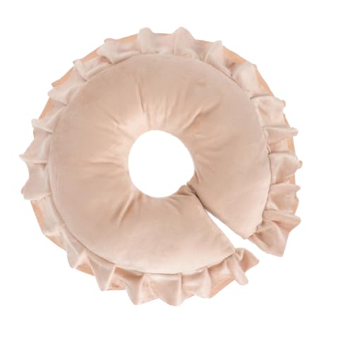 DECOMELODY 美容院専用フェイスクッション 型頭頸枕 取り外し可能カバー付き マッサージ用まぼこ型枕 顔圧軽減設計 う伏せ寝対応 サロン 自宅