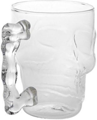 Image of Crystal Skull Glass, Clear, Gothic Style Drinking Tumbler, 500ml