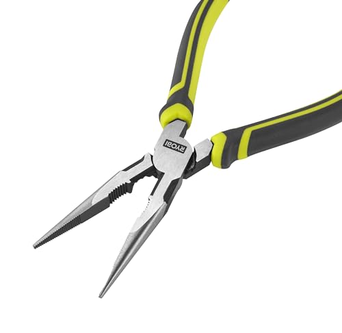 Ryobi RHLNP200 200 mm Long Nose Pliers, Green & Antracite - Image 3