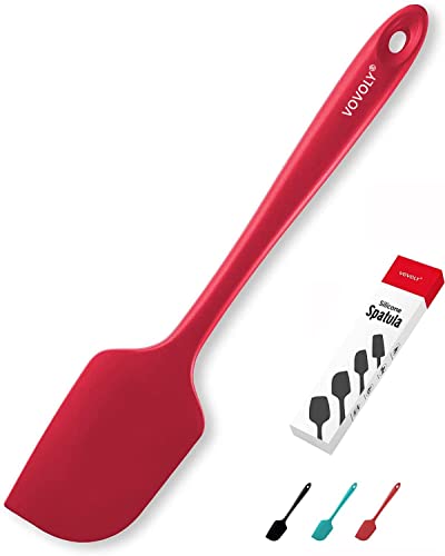 Silicone Spatulas For Nonstick Cookware - Rubber Kitchen Spatula - Large Heat Resistant Cooking Spatula - 11.2 Inch, Stainless Steel Core, Bpa Free, Red #TOP15