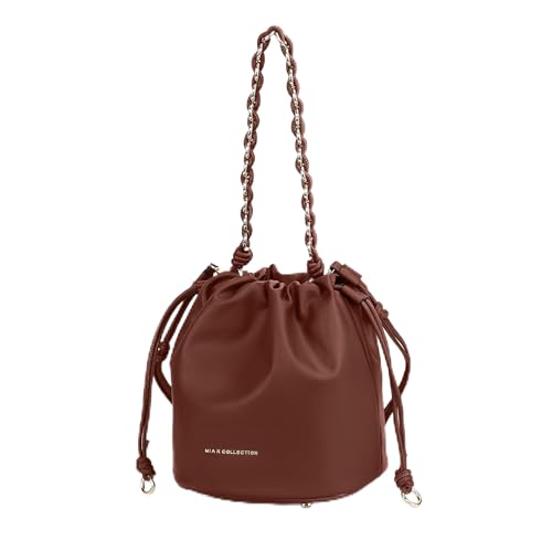 Image of MKF Collection Crossbody Bucket Bag for Women, Vegan Leather Drawstring Hobo Shoulder Bags Handbag Purse by Mia K