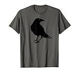 Beautiful Black Crow Raven Bird Silhouette T-Shirt