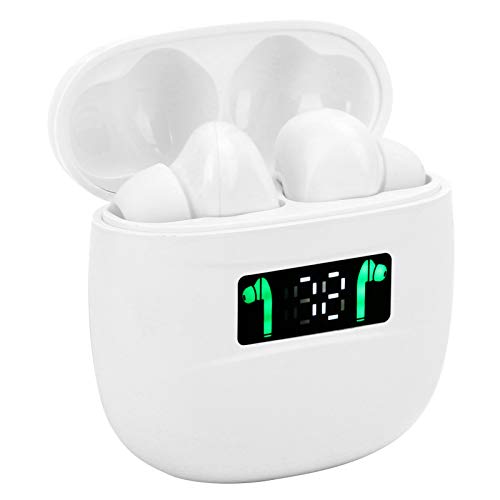 Qudinip Verdadero Auricular Inalámbrico Bluetooth 5.2 con Pantalla Digital LED Diseño Ergonómico para Ejercicio Al Aire Libre 2 Unidades