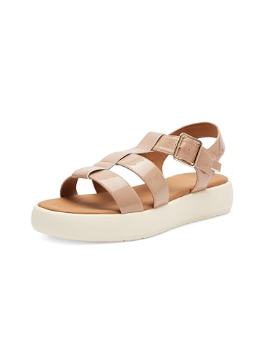 Geox - D CAMALEI B, Sandalia Plana Mujer, Caramel,