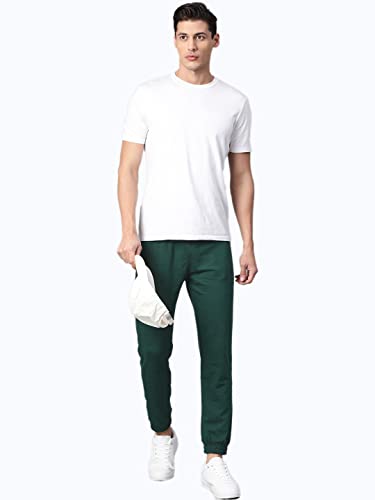Image of Hubberholme Men's Slim Fit Cotton Track Pants - Trackpant with Drawstring Elastic Waistband, Lower for Jogging, Gym, Sports & Dailywear