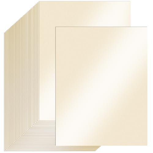 Ftumertly 30 Sheets Warm Ivory Subtle Pearlescent Shimmer Cardstock 8.5x11 Cardstock Paper 230g/80lb Card Stock for DIY Crafts Invitations Certificates Weddings