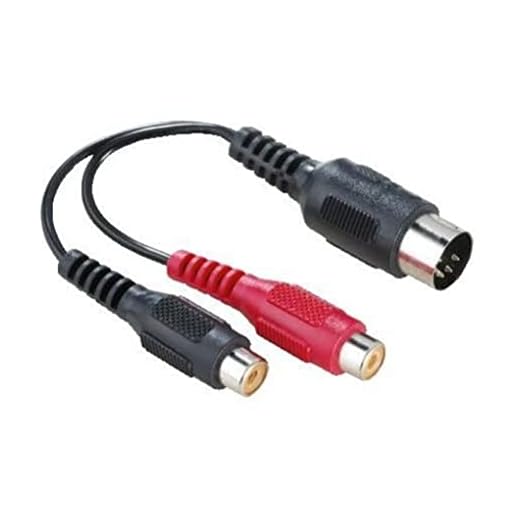 Hama Audio-adapter 2 RCA-kopplingar – 5-pol.DIN-kontakt