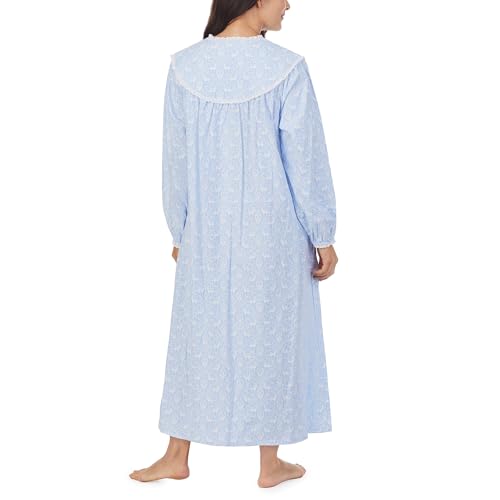 Sleepwear for Women Classic Long Sleeve Open Neck Soft Flannel Pajama Nightgown2