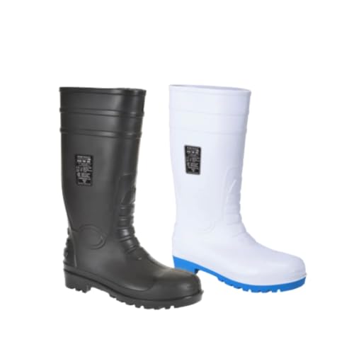 Portwest Total-Sicherheitsgummistiefel S5, Größe: 45, Farbe: Weiß, FW95WHR45