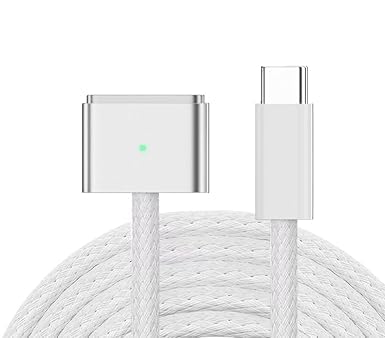 Mizi 140W Magnetic 3 Cable for MacBook Charger, USB C to Magnetic Cable Safe 3 6.6FT Fit for MacBook Air 2023/2022(M2), MacBook Pro 2023(M3, M2,14-16 inch), MacBook Pro Charger Cord (M1) - White (B0D4TGW62K) Amazon Price History, Amazon Price Tracker