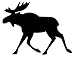 FahnenMax Autoaufkleber Sticker Rentier Elch schwarz Aufkleber