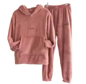 shaperx Womens Pajamas Set Fluffy 2 Piece Pjs Fuzzy Top Pants Loose Fleece Loungewear Sleepwear Winter Warm-picture-10