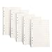 otutun 5 piezas de papel de recambio A5 Papel de Recambio A5 Papel de línea horizontal A5 con 6 Anillas papel A5 para carpeta de hojas sueltas,cuaderno de cuaderno,diario de viaje,40 hojas/piezas