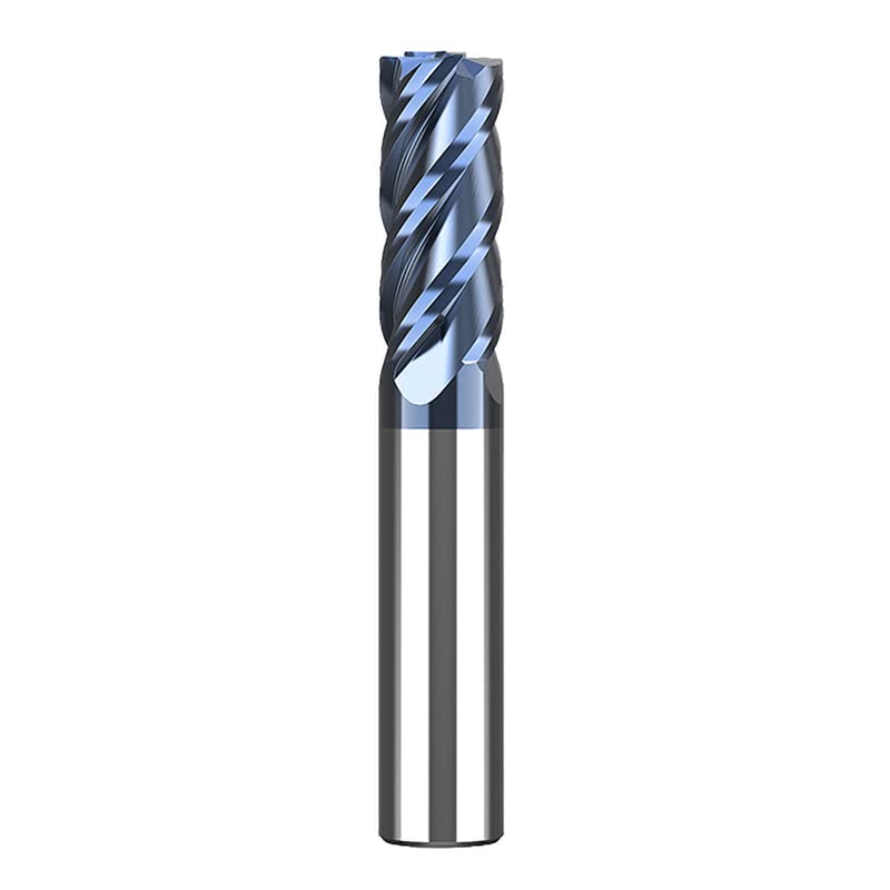 CREEYA 1 Piezas Fresa de metal duro 12mm, 4 dientes/4 Flautas Fresas CNC, Negro AlTiN revestimiento, Fresas Carburo de recta 12mm Para Metal Madera ácido acrílico Plásticos (12mm)