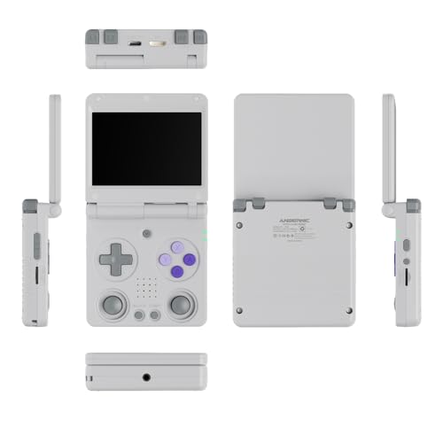 Image of Anbernic RG34XXSP Retro Handheld Game Console RG34XX SP Retro Gaming Console with 64G Preloaded 5000+ Games,3300 mAh Battey, Portable Pocket Arcade Support 30+ Simulators 5G WiFi Bluetooth HD Gray
