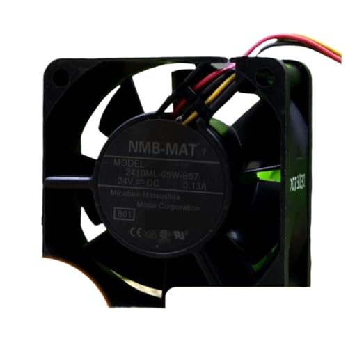 CLSOZAW Piezas para portátiles Ventilador inversor para NMB 2410ML-05W-B57 de 24 V, 0,13 A, 6025, 4900 RPM, 23,3 CFM, bajo Nivel Ruido, 60000 Horas Vida útil, rodamiento Bolas Doble