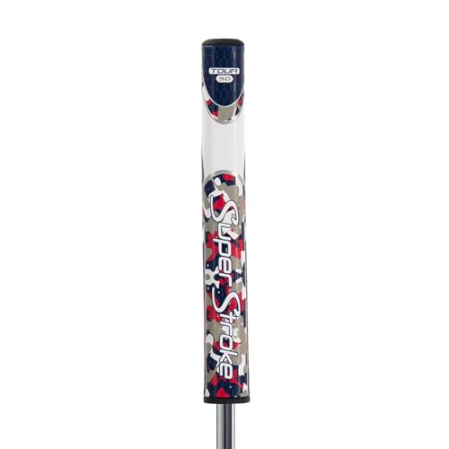 SuperStroke Zenergy Tour 3.0 Golf Putter Grip with No Taper Enhanced SPYNE Technology, New Multi-Zone Texturing and Tech-Port, Camo RWB