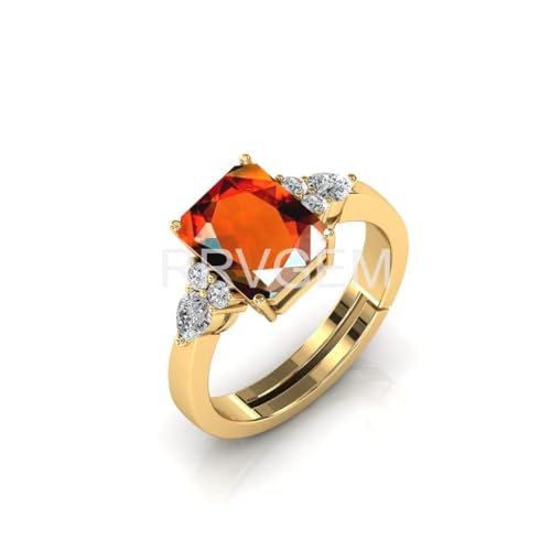 Bague onyx plaqué or et grenat hessonite façonnée à la main 10,25 carats - 3