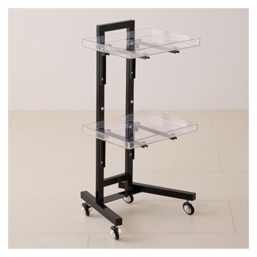 Chariot de beauté en acier inoxydable au design moderne pour spa élégant