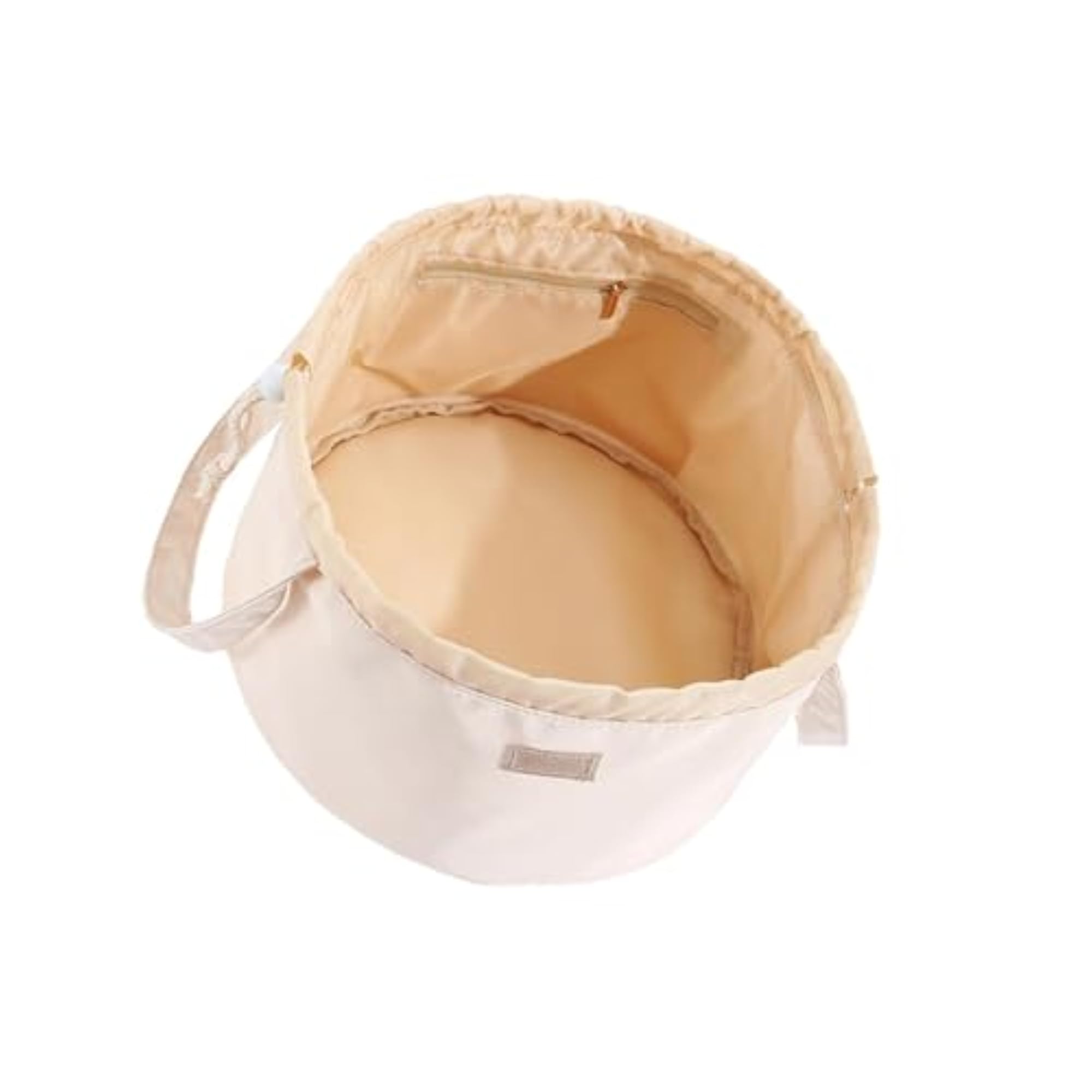 Portable Water Resistant Drawstring Makeup Bag Organizer, Apricot