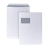 briefumschlag falten din a4 VE = 250 Stück POSTHORN Versandtasche C4 (324x229mm) selbstklebend mit Fenster weiß 90g 250 Stück