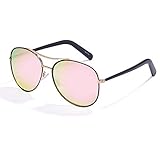 COLOSSEIN Retro Aviator Sunglasses for Men Women Metal Frame UV400 Lens Driving Eyewear(Pink)