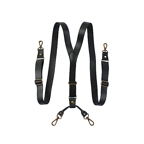 Tirantes vintage para hombre con correa de 4 clips tipo Y para pantalones de trabajo y jeans