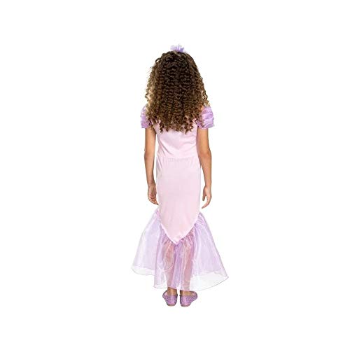 Disfraz completo sirena con diadema niña talla S rosa miniatura 2