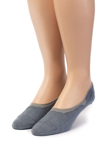 Baby Alpaca Wool & Rayon Derived from Bamboo 4-Season, Low No-Show Ghost Socks | Liner Socks | Non-Slip Grips | Unisex