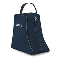 Embroidered Wellington Boot Bag Muddy Wellies Riding Boot Walking Shoe Bag with Initials or Name (Navy)