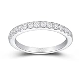 Frayerr Moissanite Ring - Gift for Women - Sparkle Moissanite Minimalist Band - 0.46 Carats Brillian