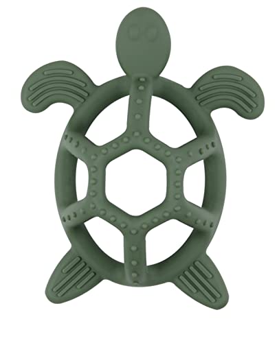 Image of 3D Turtle Model Teether Toy Made of Soft Silicone,Teething Toys for 3M+ Babies,Oral Motor Chew Toy BPA-Free (1 Pack)