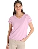 Damen T-Shirt mit V-Neck und Spitzendetail