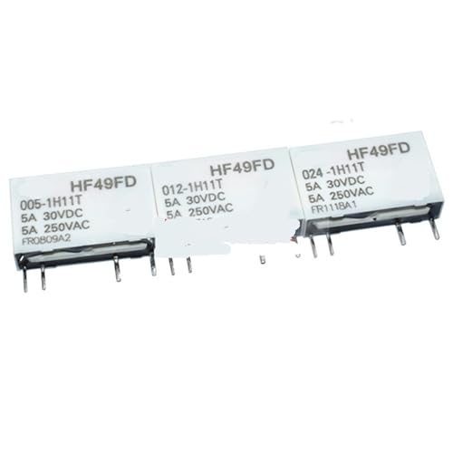 Relé HF49FD 012-1H11T de 4 pines y 5A para control en circuitos impresos pack de 2 unidades
