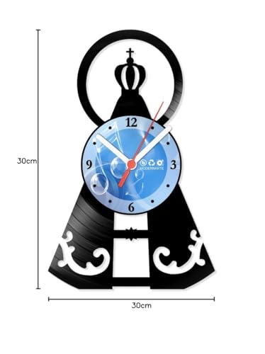 Relógio De Parede Disco Vinil Religioso - Nossa Senhora Aparecida - VRE-011